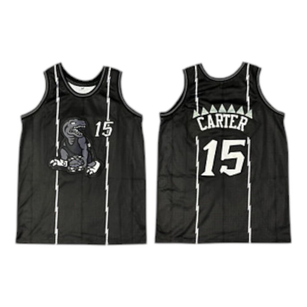Toronto Raptors Vince Carter Stitched Basketball Jersey Black Men's 2XL